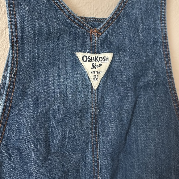 Vintage OshKosh Bgosh Overalls Buffalo Plaid Vestbak Heart Pocket 5T - Picture 6 of 7